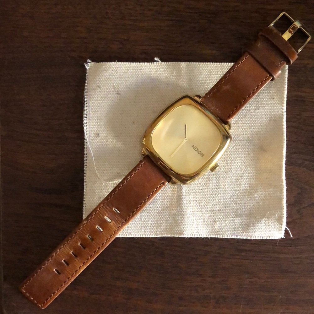 Women’s Leather Nixon “Hot Stepper” Watch